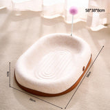 Maxbell Kitten Interactive Toy Play Grinding Claw Training Toys Cat Scratching Board with Spring Ball