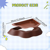 Maxbell Reptile Water Dish with Ramps Food Feeding Bowl for Chameleon Snake Tortoise Brown