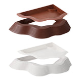 Maxbell Reptile Water Dish with Ramps Food Feeding Bowl for Chameleon Snake Tortoise Brown