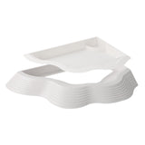 Maxbell Reptile Water Dish with Ramps Food Feeding Bowl for Chameleon Snake Tortoise White