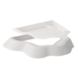 Maxbell Reptile Water Dish with Ramps Food Feeding Bowl for Chameleon Snake Tortoise White