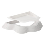 Maxbell Reptile Water Dish with Ramps Food Feeding Bowl for Chameleon Snake Tortoise White