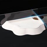 Maxbell Reptile Water Dish with Ramps Food Feeding Bowl for Chameleon Snake Tortoise White