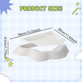 Maxbell Reptile Water Dish with Ramps Food Feeding Bowl for Chameleon Snake Tortoise White
