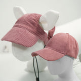 Maxbell Owner and Dog Hats with Ear Holes Sun Protection Dog Baseball Cap for Summer XS