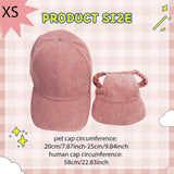Maxbell Owner and Dog Hats with Ear Holes Sun Protection Dog Baseball Cap for Summer XS