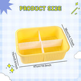 Maxbell Turtle Bathing Tank Turtle Live Breeding Box for Frog Turtles Small Reptiles yellow