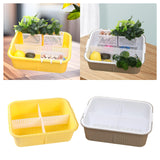 Maxbell Turtle Bathing Tank Turtle Live Breeding Box for Frog Turtles Small Reptiles yellow