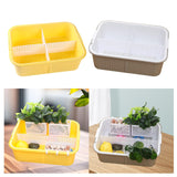 Maxbell Turtle Bathing Tank Turtle Live Breeding Box for Frog Turtles Small Reptiles yellow