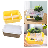 Maxbell Turtle Bathing Tank Turtle Live Breeding Box for Frog Turtles Small Reptiles yellow