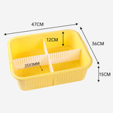 Maxbell Turtle Bathing Tank Turtle Live Breeding Box for Frog Turtles Small Reptiles yellow