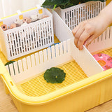 Maxbell Turtle Bathing Tank Turtle Live Breeding Box for Frog Turtles Small Reptiles yellow