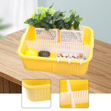 Maxbell Turtle Bathing Tank Turtle Live Breeding Box for Frog Turtles Small Reptiles yellow