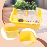 Maxbell Turtle Bathing Tank Turtle Live Breeding Box for Frog Turtles Small Reptiles yellow