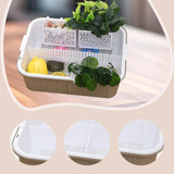 Maxbell Turtle Bathing Tank Turtle Live Breeding Box for Frog Turtles Small Reptiles white