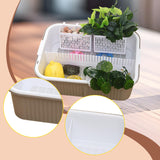 Maxbell Turtle Bathing Tank Turtle Live Breeding Box for Frog Turtles Small Reptiles white