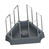 Maxbell Tortoise Feeding Dish Weighted Base Turtle Food Bowl for Chameleon Crawl Pet Gray