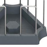 Maxbell Tortoise Feeding Dish Weighted Base Turtle Food Bowl for Chameleon Crawl Pet Gray