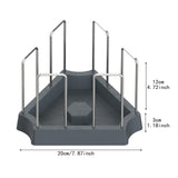Maxbell Tortoise Feeding Dish Weighted Base Turtle Food Bowl for Chameleon Crawl Pet Gray