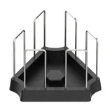 Maxbell Tortoise Feeding Dish Weighted Base Turtle Food Bowl for Chameleon Crawl Pet Black