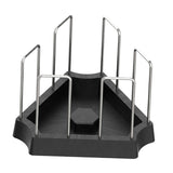 Maxbell Tortoise Feeding Dish Weighted Base Turtle Food Bowl for Chameleon Crawl Pet Black