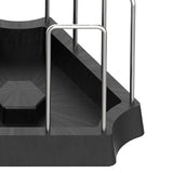 Maxbell Tortoise Feeding Dish Weighted Base Turtle Food Bowl for Chameleon Crawl Pet Black