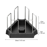 Maxbell Tortoise Feeding Dish Weighted Base Turtle Food Bowl for Chameleon Crawl Pet Black