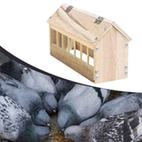 Maxbell Wooden Pigeon Feeder Pigeon Supplies Bird Feeding Bowl for Birds Garden Home 40cm
