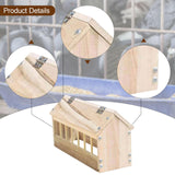 Maxbell Wooden Pigeon Feeder Pigeon Supplies Bird Feeding Bowl for Birds Garden Home 40cm