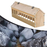 Maxbell Wooden Pigeon Feeder Pigeon Supplies Bird Feeding Bowl for Birds Garden Home 60cm
