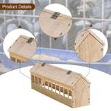 Maxbell Wooden Pigeon Feeder Pigeon Supplies Bird Feeding Bowl for Birds Garden Home 60cm
