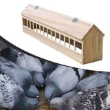 Maxbell Wooden Pigeon Feeder Pigeon Supplies Bird Feeding Bowl for Birds Garden Home 80cm