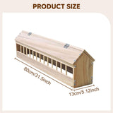 Maxbell Wooden Pigeon Feeder Pigeon Supplies Bird Feeding Bowl for Birds Garden Home 80cm