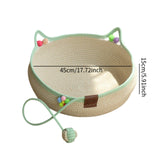 Maxbell Cotton Rope Woven Cat Bed Basket Kitten Scratching Resistant Cute Lounge Bed L