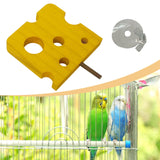 Maxbell Bird Perch Stand Toy Decorative Cage Accessories for Conure Cockatoo Budgies Rectangle