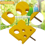 Maxbell Bird Perch Stand Toy Decorative Cage Accessories for Conure Cockatoo Budgies Rectangle