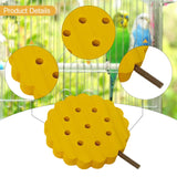 Maxbell Bird Perch Stand Toy Decorative Cage Accessories for Conure Cockatoo Budgies Round