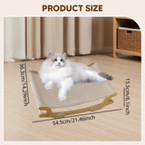 Maxbell Cat Scratcher Lounge Bed Sofa Bed Grinding Claw Rest Wooden Scratching Board Linen Cushion