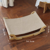 Maxbell Cat Scratcher Lounge Bed Sofa Bed Grinding Claw Rest Wooden Scratching Board Linen Cushion