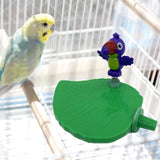 Maxbell Bird Playground Tray Swing Bird Exercise Perch for Conure Decoration Canarie Deep Green