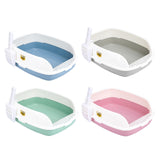 Maxbell Cat Litter Box Sand Box High Sided Splashproof Semi Enclosed Cat Litter Tray Blue