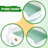 Maxbell Cat Litter Box Sand Box High Sided Splashproof Semi Enclosed Cat Litter Tray Green