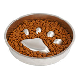 Maxbell Slow Feeder Cat Bowl Interactive Cat Toy Food Container for Puppy Cats Kitty Cat Paw