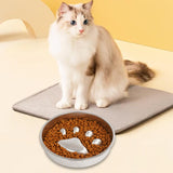 Maxbell Slow Feeder Cat Bowl Interactive Cat Toy Food Container for Puppy Cats Kitty Cat Paw
