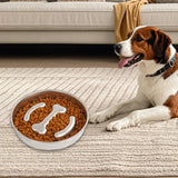 Maxbell Slow Feeder Cat Bowl Interactive Cat Toy Food Container for Puppy Cats Kitty bone