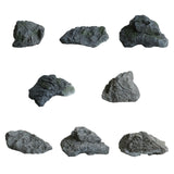 Maxbell Artificial Faux Landscape Rock Realistic Highly Simulation Garden Decoration dark gray 19x11x14cm