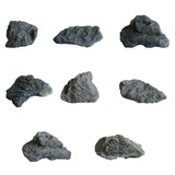 Maxbell Artificial Faux Landscape Rock Realistic Highly Simulation Garden Decoration dark gray 19x11x14cm