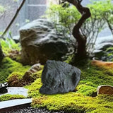 Maxbell Artificial Faux Landscape Rock Realistic Highly Simulation Garden Decoration dark gray 19x11x14cm