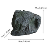 Maxbell Artificial Faux Landscape Rock Realistic Highly Simulation Garden Decoration dark gray 19x11x14cm
