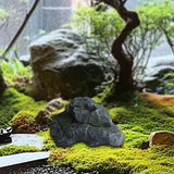 Maxbell Artificial Faux Landscape Rock Realistic Highly Simulation Garden Decoration dark gray 28x17x13cm